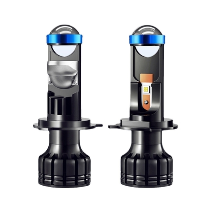 Bi Led H4 Projector Lens Hi/Lo Beam Auto Conversie Met Auto Mini H7 Led Projector